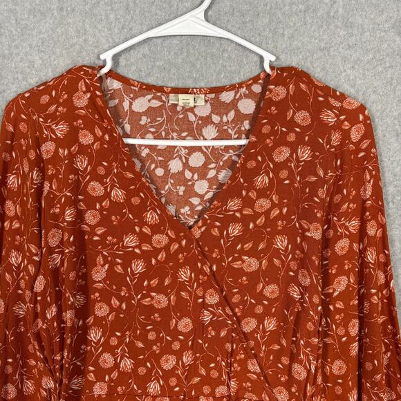 Ana Dress XS‎ Mini Flowy Boho Cowgirl Rodeo Skater Mediterranean Y2K Rust Burnt - Picture 4 of 12